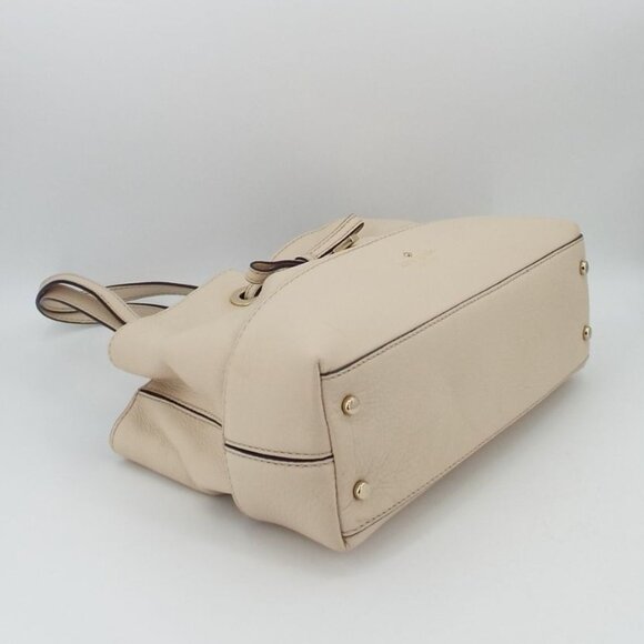 Kate Spade West Valley Maryanne Tie Front Cream Pebbled Leather Handbag - Picture 9 of 14